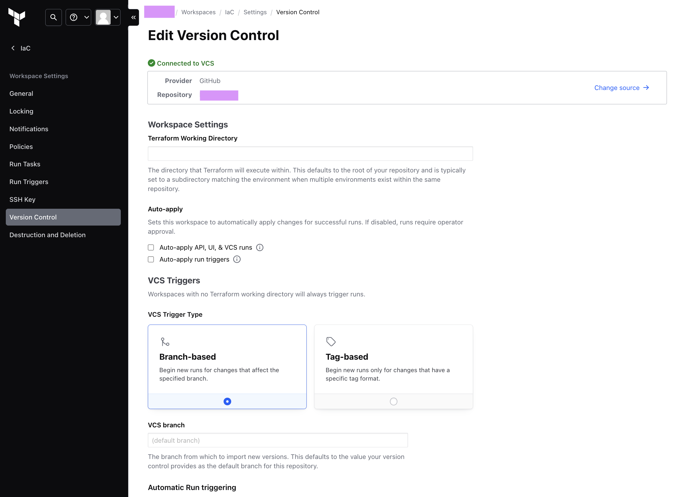 terraform-cloud-vcs