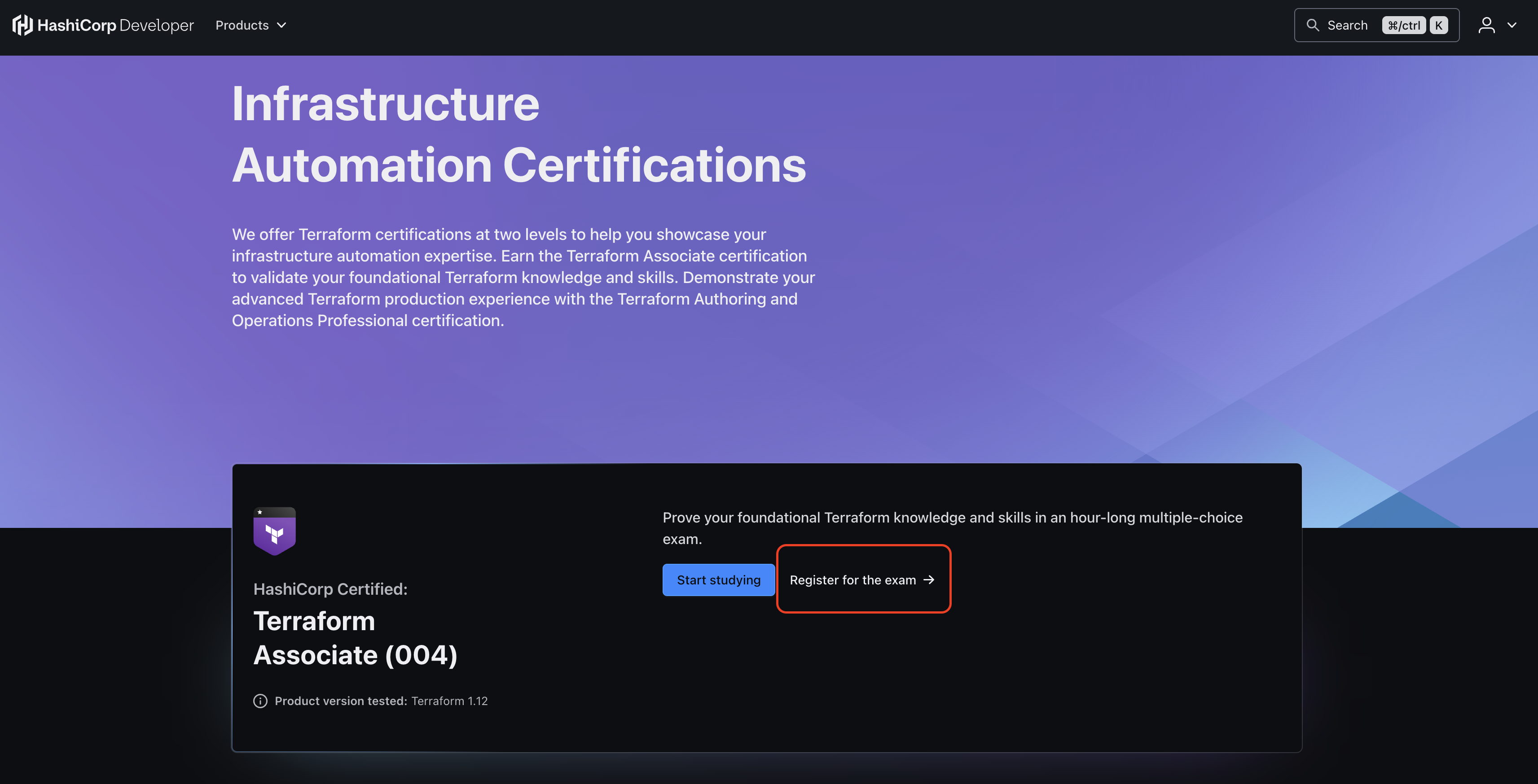 hashicorp-certificate-page